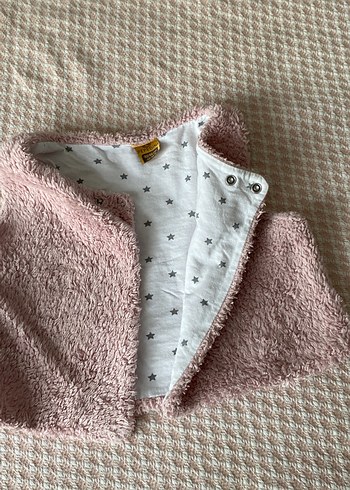 Kız Çocuk Pembe Kürklü Yelek - Görsel 3