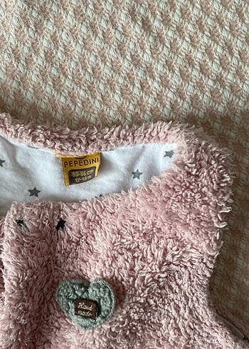 Kız Çocuk Pembe Kürklü Yelek - Görsel 2