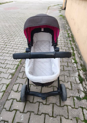 Kahverengi ve gri bebek arabası - Görsel 5