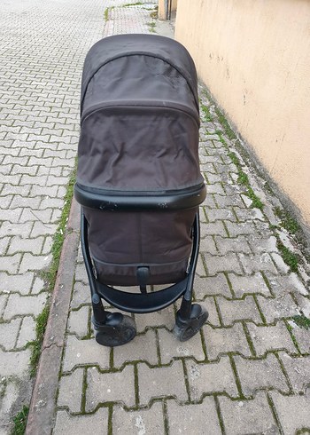 Kahverengi ve gri bebek arabası - Görsel 2