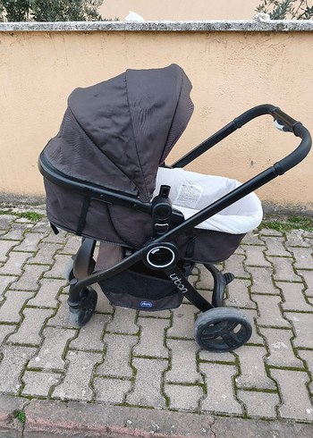 Kahverengi ve gri bebek arabası - Görsel 6