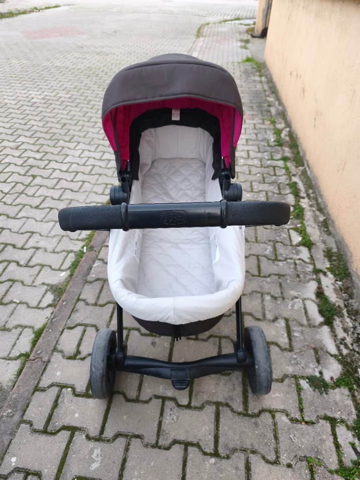 Kahverengi ve gri bebek arabası - Görsel 5