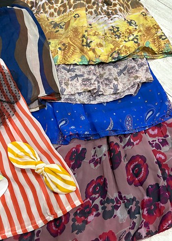 Renkli Mini Pilili Etekler - tütülü etek - Görsel 3