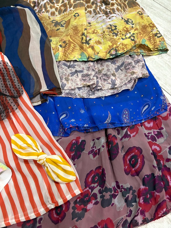 Renkli Mini Pilili Etekler - tütülü etek - Görsel 3