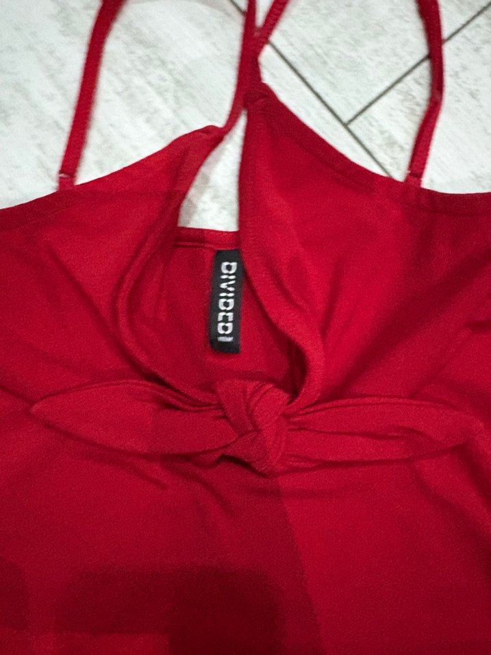 Kırmızı İnce Askılı Kadın Mayo ve bikini - Görsel 3