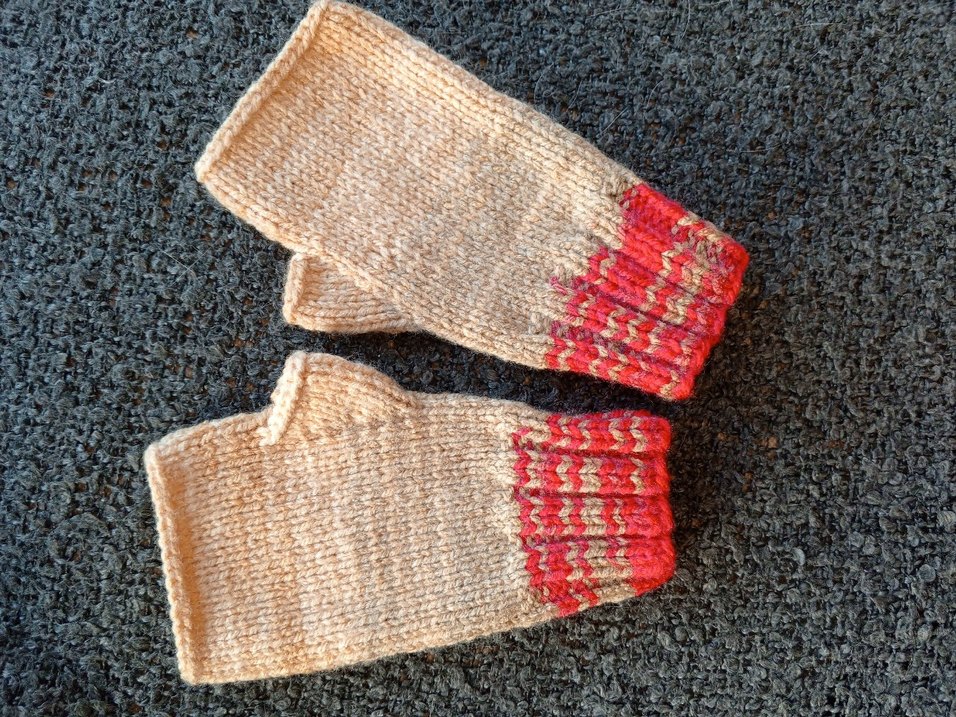 Örgü Bohem Kadın Parmaksız Eldiveni - Görsel 4