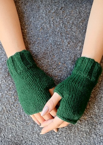 Yeşil Parmaksız Eldiven - Görsel 5