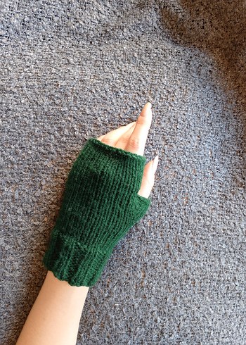 Yeşil Parmaksız Eldiven - Görsel 6