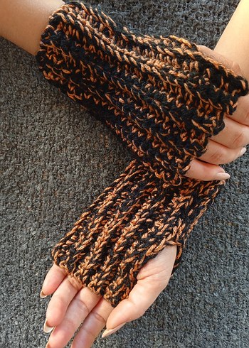 Pinterest Model Örgü Bohem Kadın Eldivenleri - Görsel 2