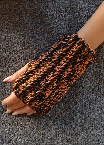 Pinterest Model Örgü Bohem Kadın Eldivenleri - Görsel 4