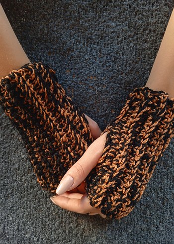Bohem Tarz Çok Renkli Örgü Kadın Eldivenleri - Görsel 4