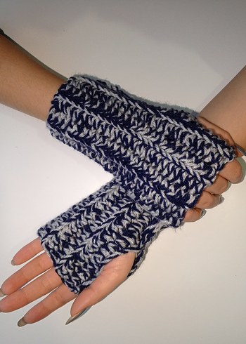 Bohem Tarz Çok Renkli Örgü Kadın Eldivenleri - Görsel 8