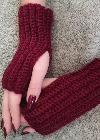 Bohem Tarz Çok Renkli Örgü Kadın Eldivenleri - Görsel 2