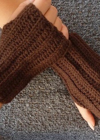 Bohem Tarz Çok Renkli Örgü Kadın Eldivenleri - Görsel 7