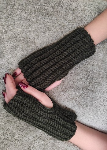 Bohem Tarz Çok Renkli Örgü Kadın Eldivenleri - Görsel 9