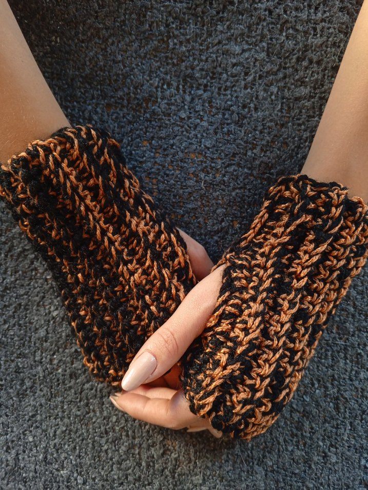 Bohem Tarz Çok Renkli Örgü Kadın Eldivenleri - Görsel 4