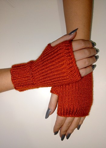 Kadın Örgü Bohem Tarz Parmaksız Eldiven - Görsel 3