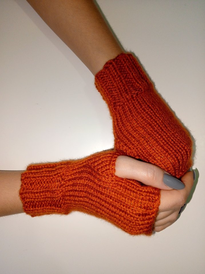 Kadın Örgü Bohem Tarz Parmaksız Eldiven - Görsel 5