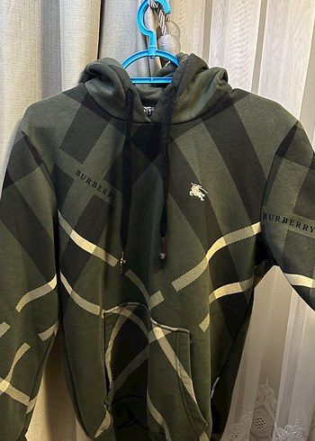 Burberry Erkek Yeşil Desenli Sweatshirt - Görsel 2