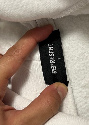 Beyaz Represent Kapüşonlu Sweatshirt - Görsel 3