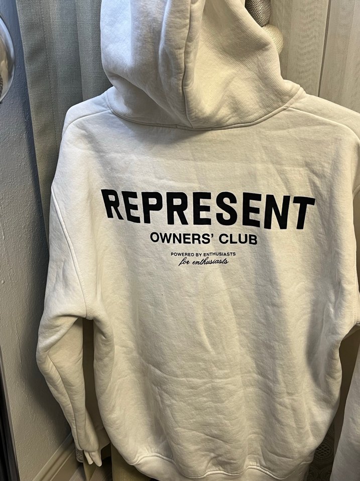 Beyaz Represent Kapüşonlu Sweatshirt - Görsel 2