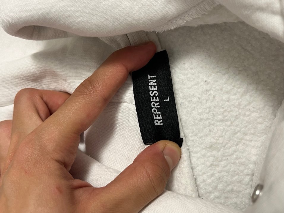 Beyaz Represent Kapüşonlu Sweatshirt - Görsel 3