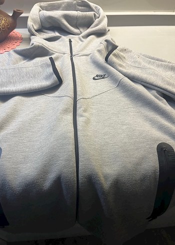 Gri Nike Fermuarlı Erkek Sweatshirt - Görsel 8
