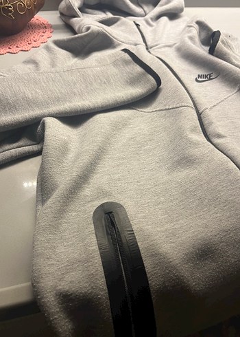 Gri Nike Fermuarlı Erkek Sweatshirt - Görsel 3