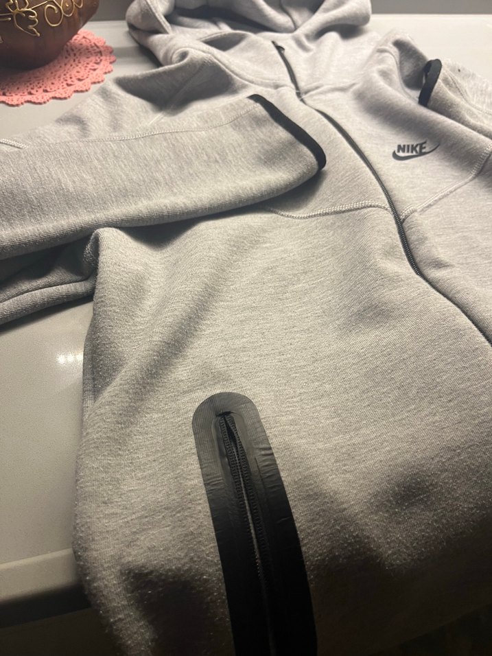 Gri Nike Fermuarlı Erkek Sweatshirt - Görsel 3