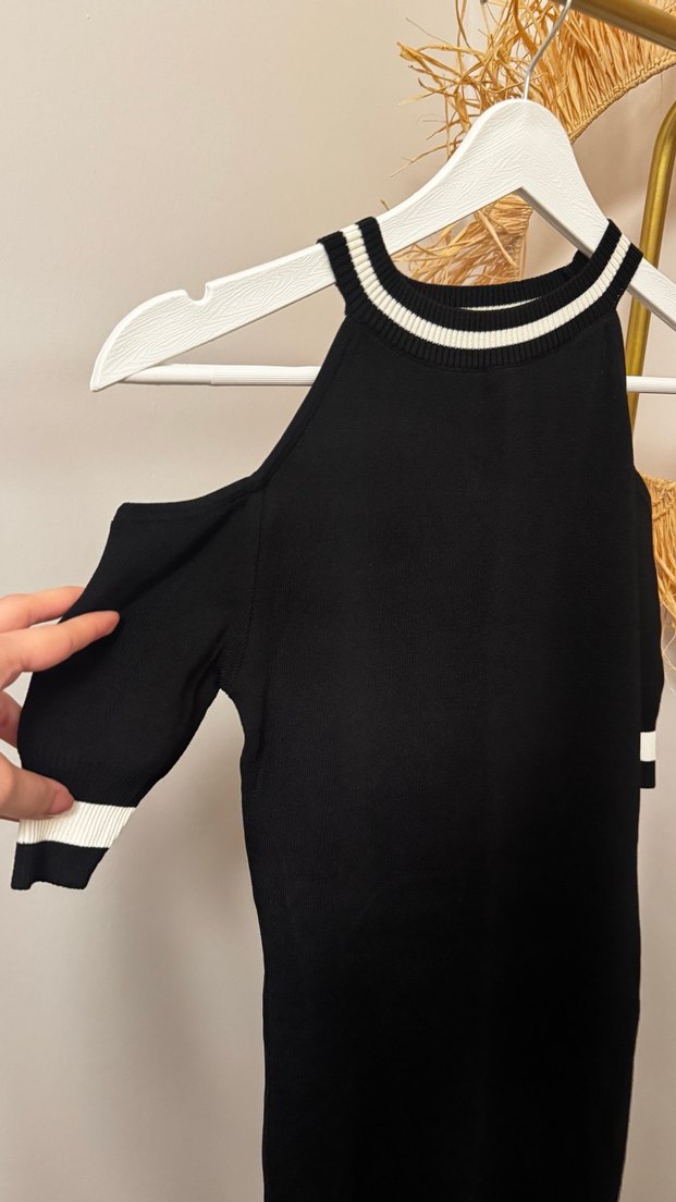 Dilvin siyah elbise - Görsel 2