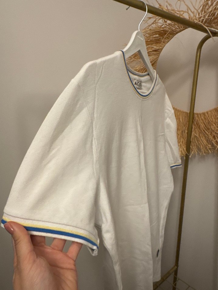 Erkek Beyaz Pamuklu Kısa Kollu Tişört - Görsel 3