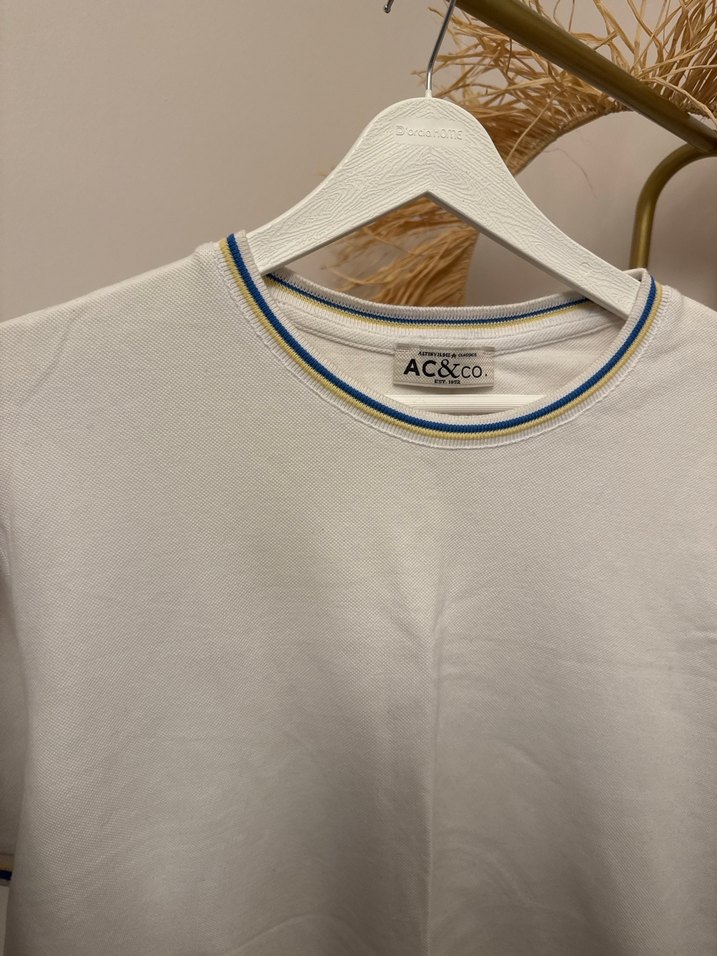 Erkek Beyaz Pamuklu Kısa Kollu Tişört - Görsel 2