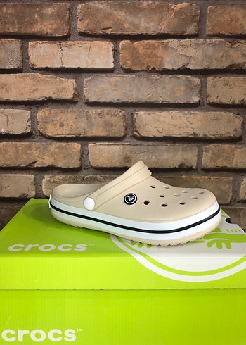 Bej Kadın Crocs Dolgu Topuk Terlik