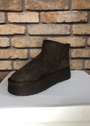 Kahverengi Süet Kadın Dolgu Topuk Bot - Görsel 4