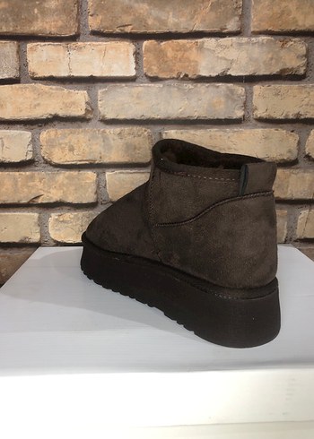 Kahverengi Süet Kadın Dolgu Topuk Bot - Görsel 3