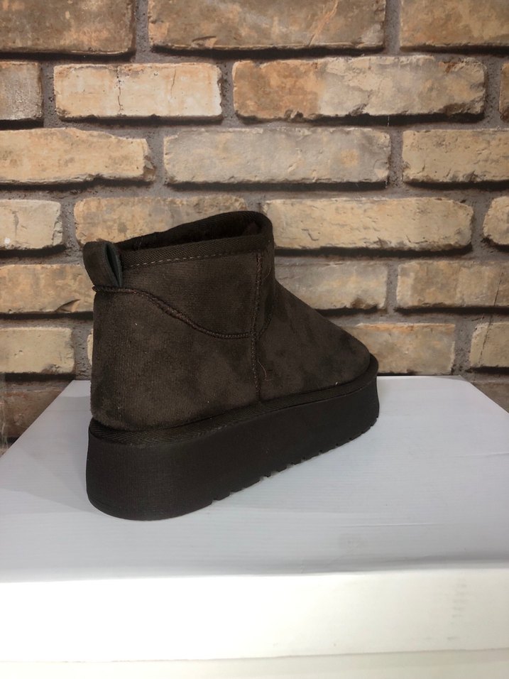 Kahverengi Süet Kadın Dolgu Topuk Bot - Görsel 2