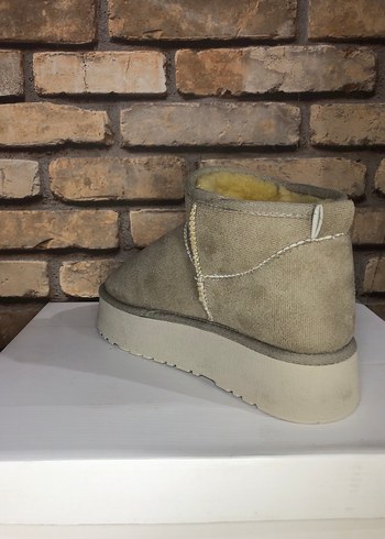 Süet Bej Kadın Dolgu Topuklu Bot - Görsel 3