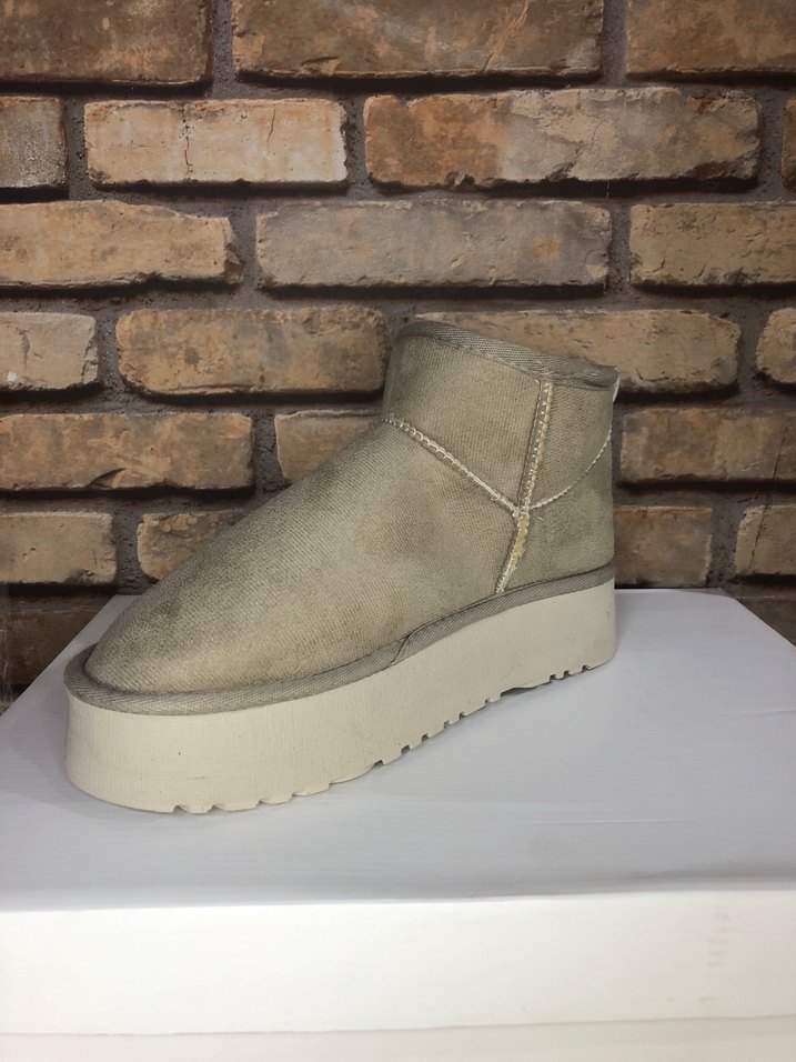 Süet Bej Kadın Dolgu Topuklu Bot - Görsel 4