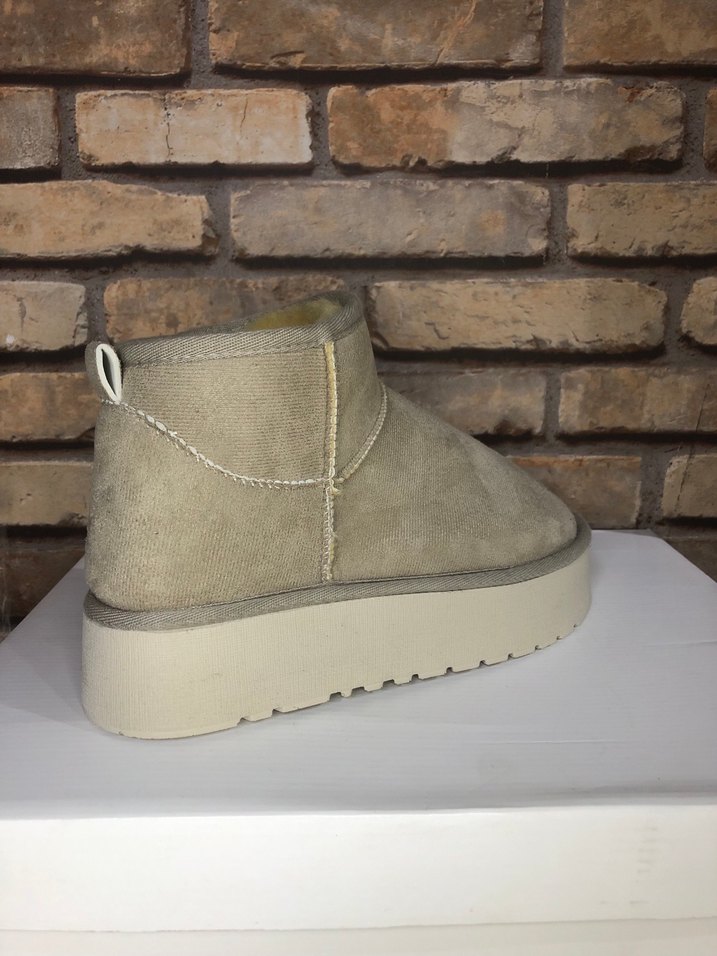 Süet Bej Kadın Dolgu Topuklu Bot - Görsel 2