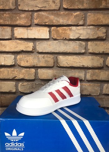 Beyaz Kırmızı Adidas Originals Kadın Spor Ayakkabı - Görsel 4