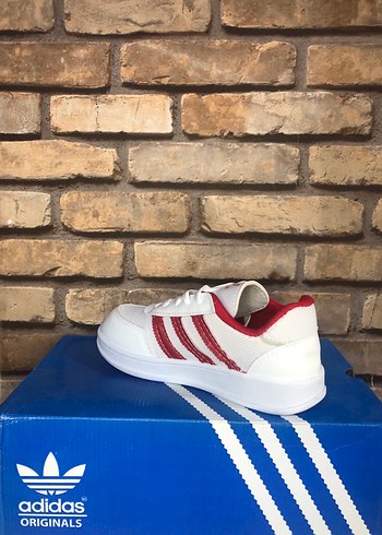 Beyaz Kırmızı Adidas Originals Kadın Spor Ayakkabı - Görsel 3