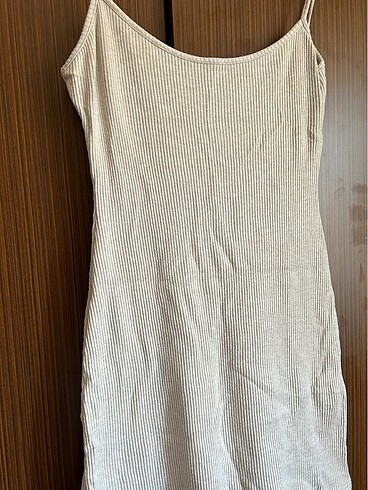 LTB LTB ince askılı krem elbise