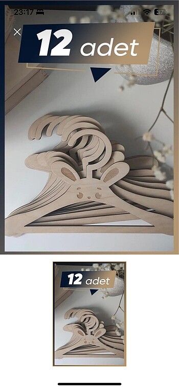 12?li bebek dolabı askısı