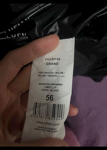54 Beden Lufian Erkek Siyah Kısa Mont