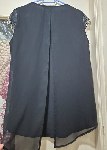 Siyah Şifon Kadın Bluz - Görsel 5