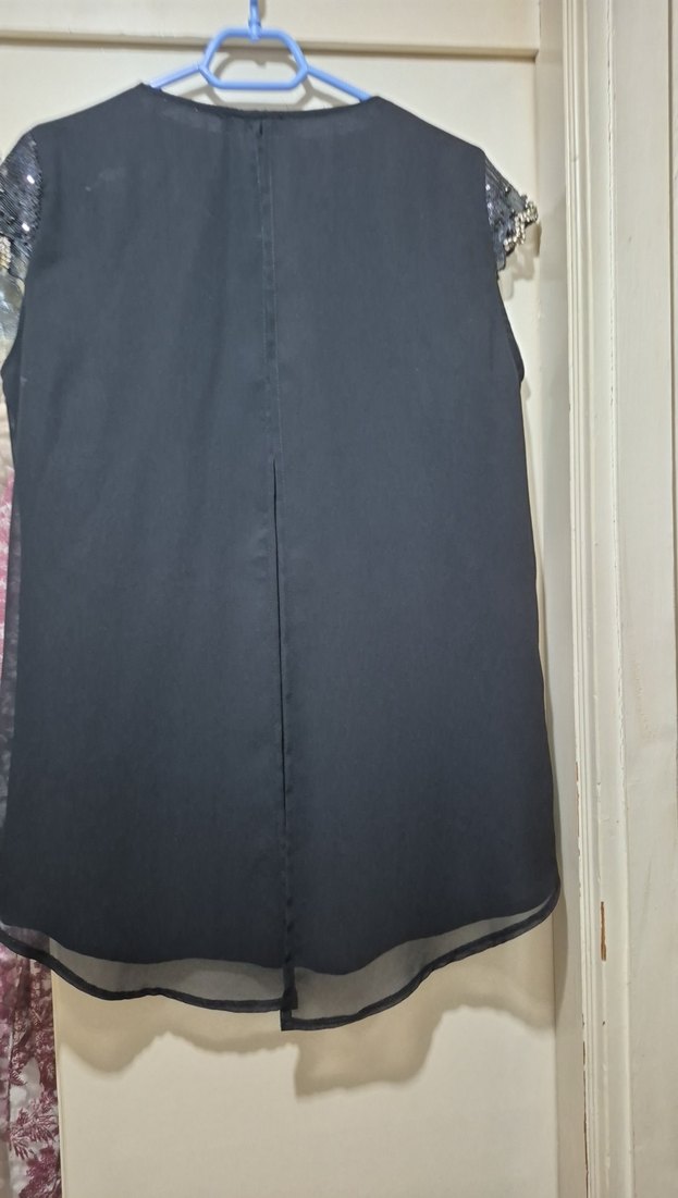 Siyah Şifon Kadın Bluz - Görsel 4