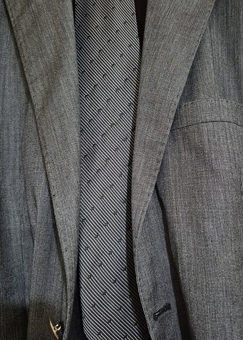 Gri Erkek Kumaş Takım Elbise Ceketi, Düğmeli, Regular Fit - Görsel 3
