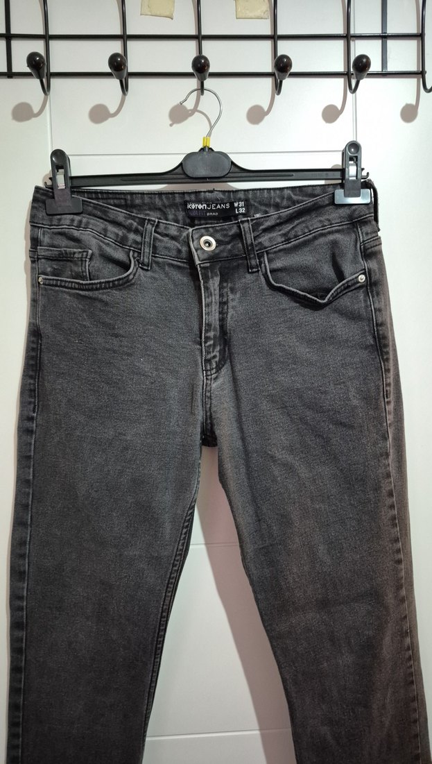 Gri Erkek Kot Pantolon - Regular Fit - Görsel 2