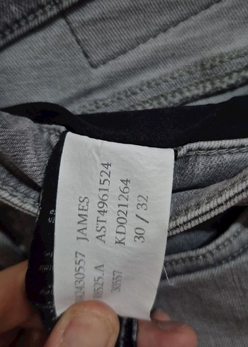 Gri Erkek Denim Jean Pantolon - Görsel 5