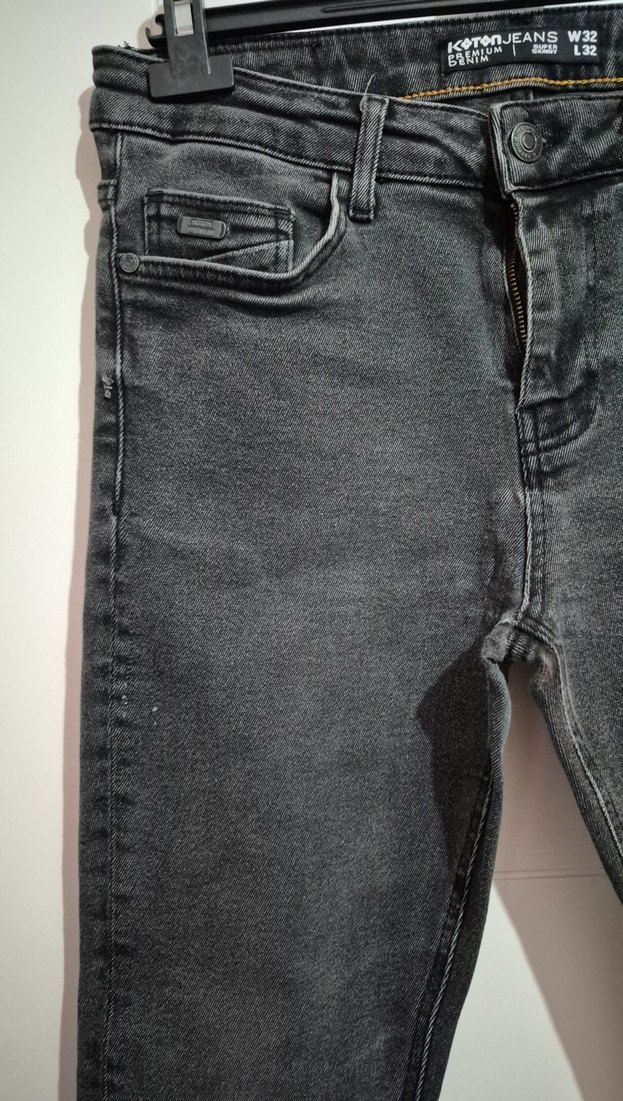 Gri Erkek Denim Regular Fit Jean - Görsel 4